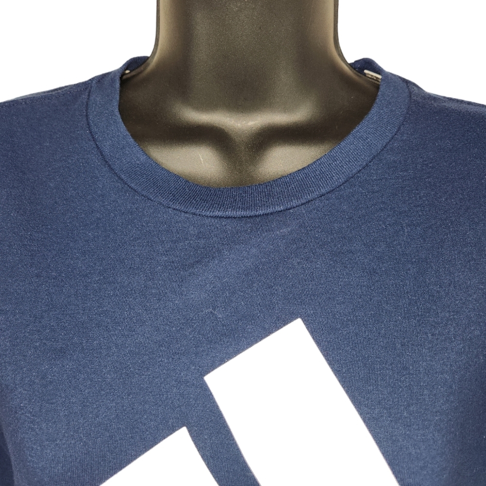 Adidas, women's Navy blue adidas tee shirt, short sleeves, round neck, Sz S/P - Picture 2 of 5